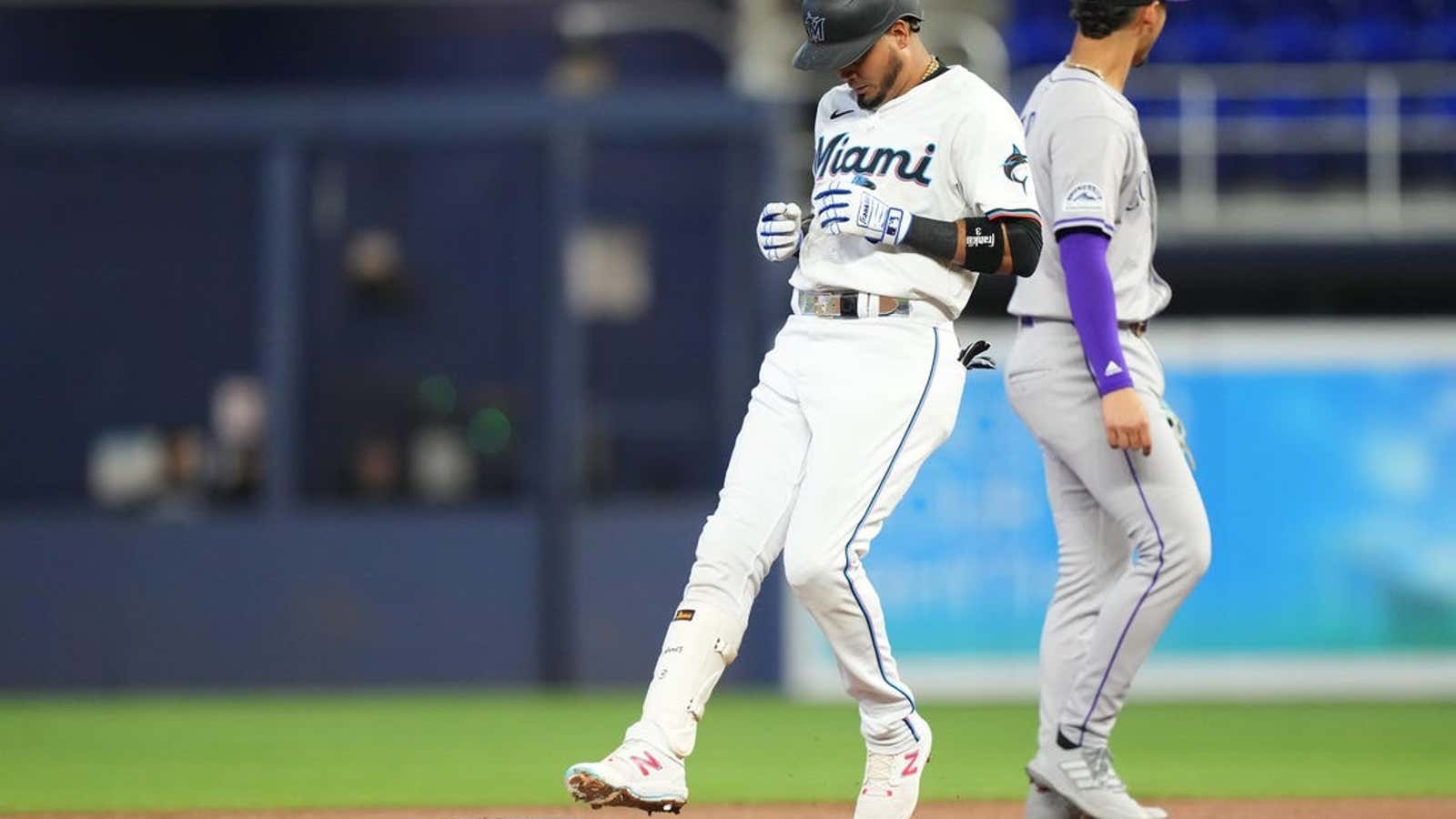 Image for Marlins sweep Rockies on Jesus Sanchez's walk-off hit in 10th