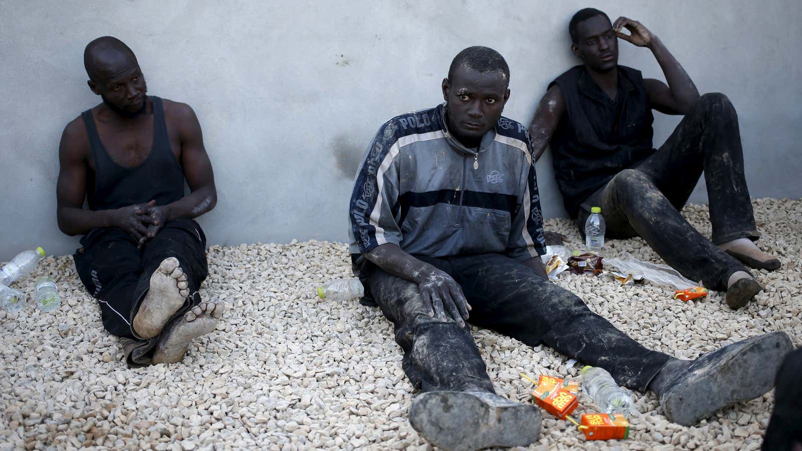 Migrants in Libya, a transit point on the way to Europe.