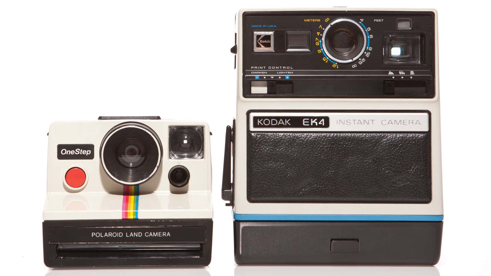 The competing camera lines from Polaroid and Kodak