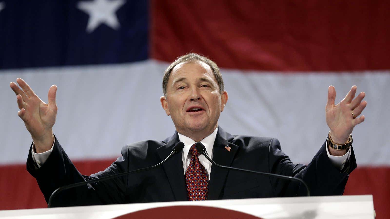 Utah Governor Gary Herbert has an inducement problem.