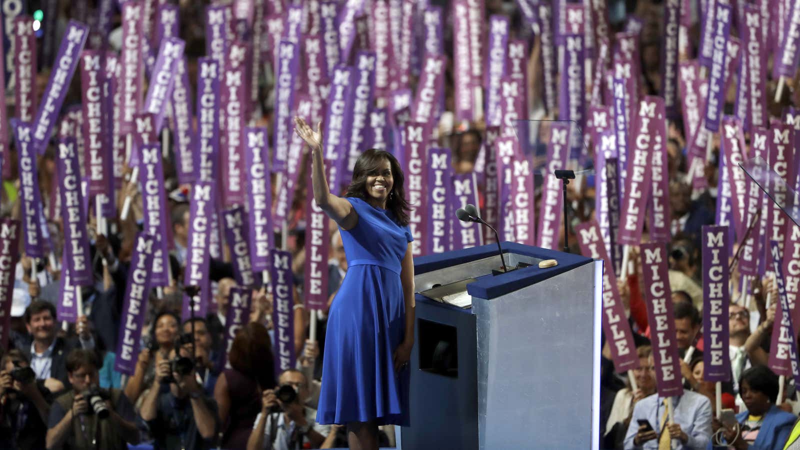 The First Lady’s dress was as symbolic as it was beautiful.