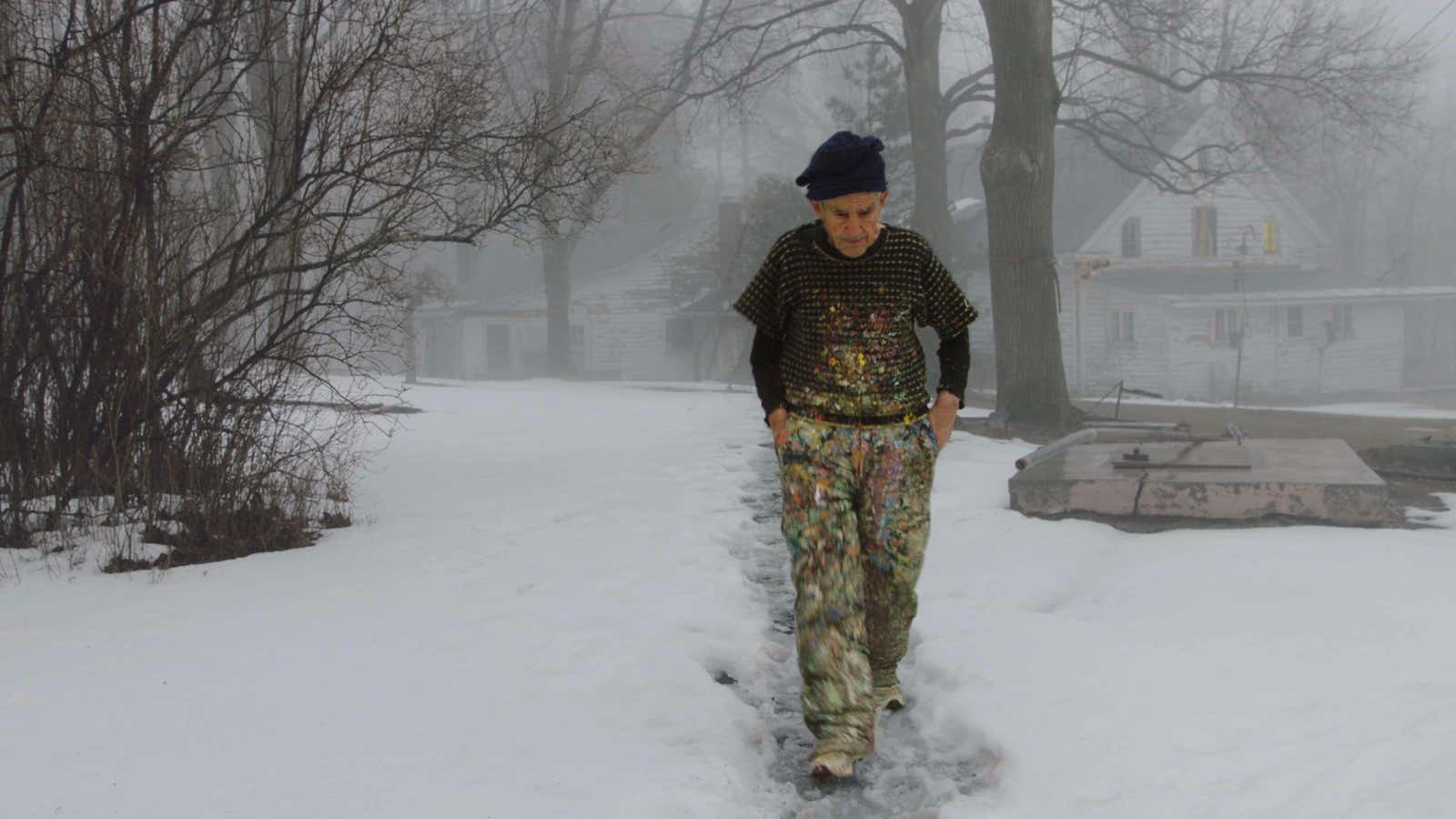 Larry Poons: one foot in front of the other.