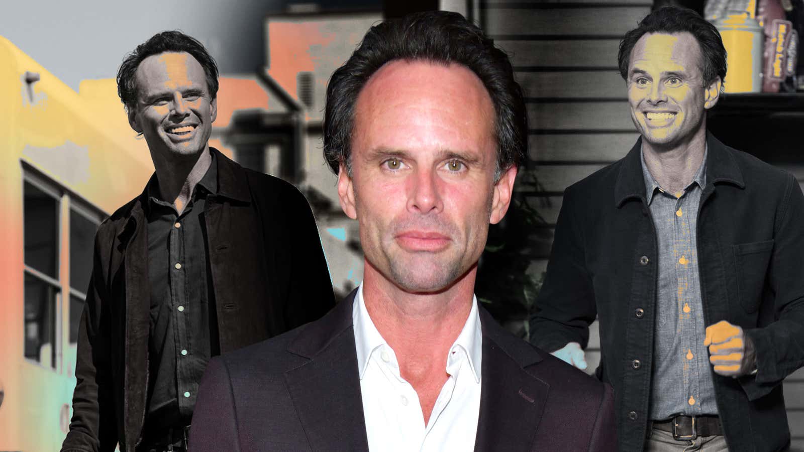 Background: Goggins on The Unicorn (Photo: Erik Voake/CBS). Foreground: The actor attends a Golden Globe party in 2019 (Photo: Rodin Eckenroth/Getty Images)