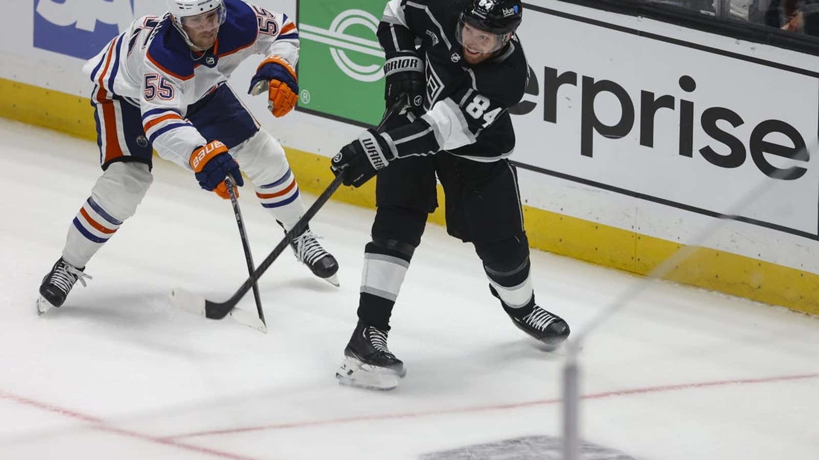 Image for Kings back in a familiar playoff position, trailing Oilers 2-1