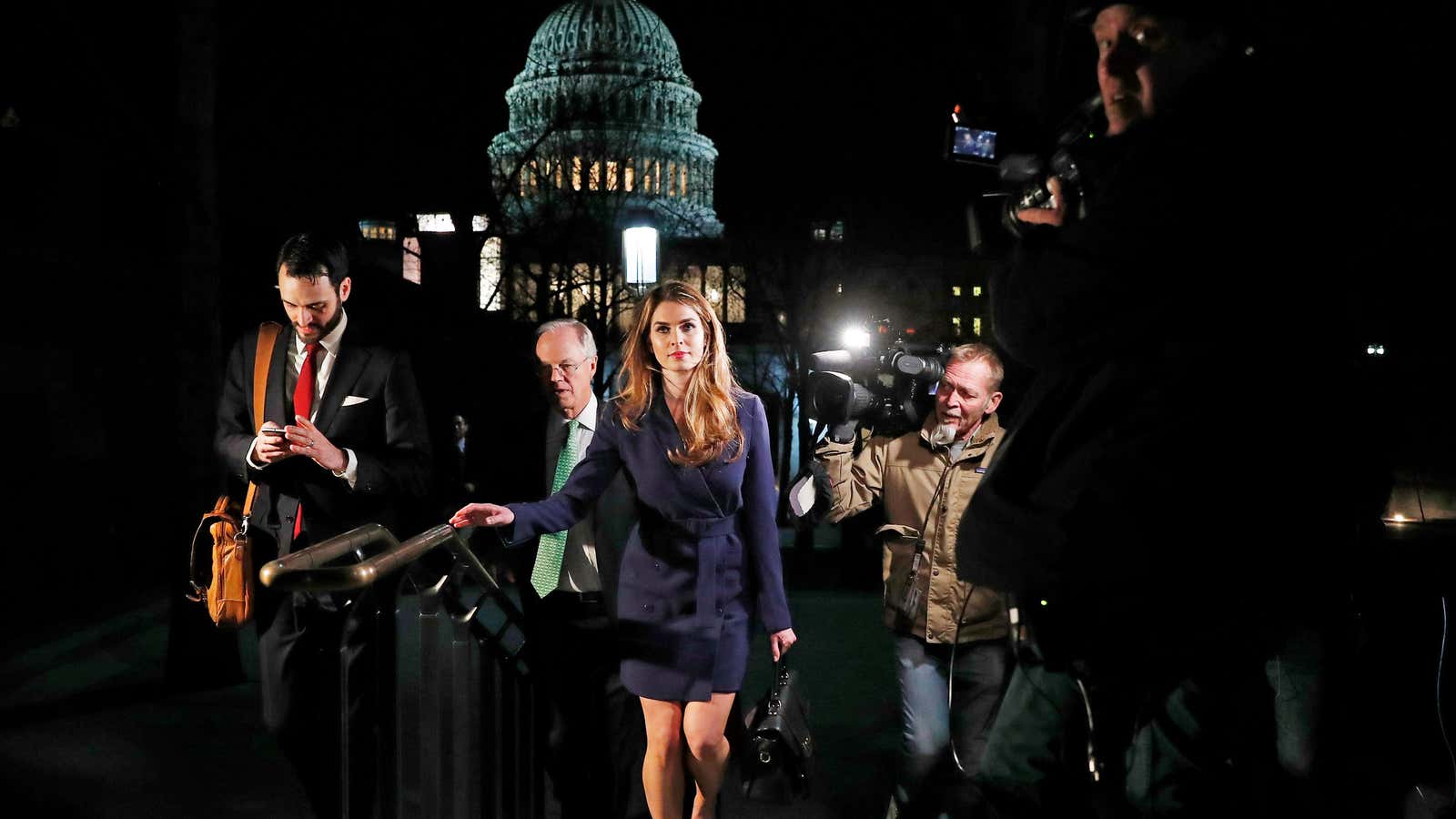 Hicks leaves the Capitol after a meeting with House Intelligence on Feb. 27.