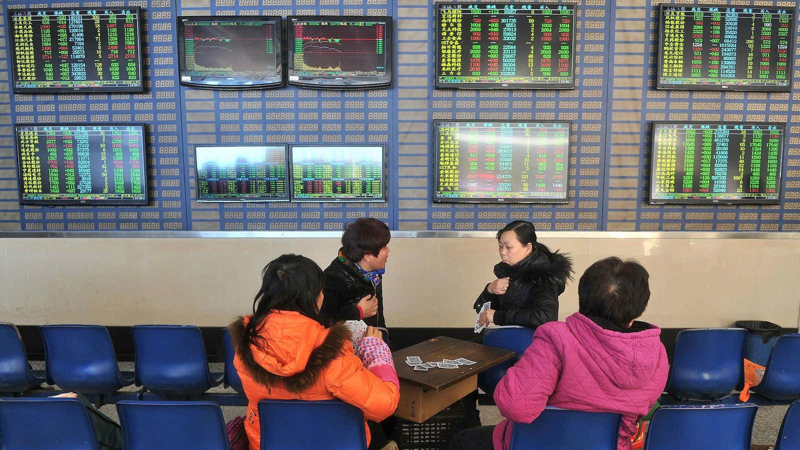 Chinese investors at a brokerage in Anhui province on Jan. 19.