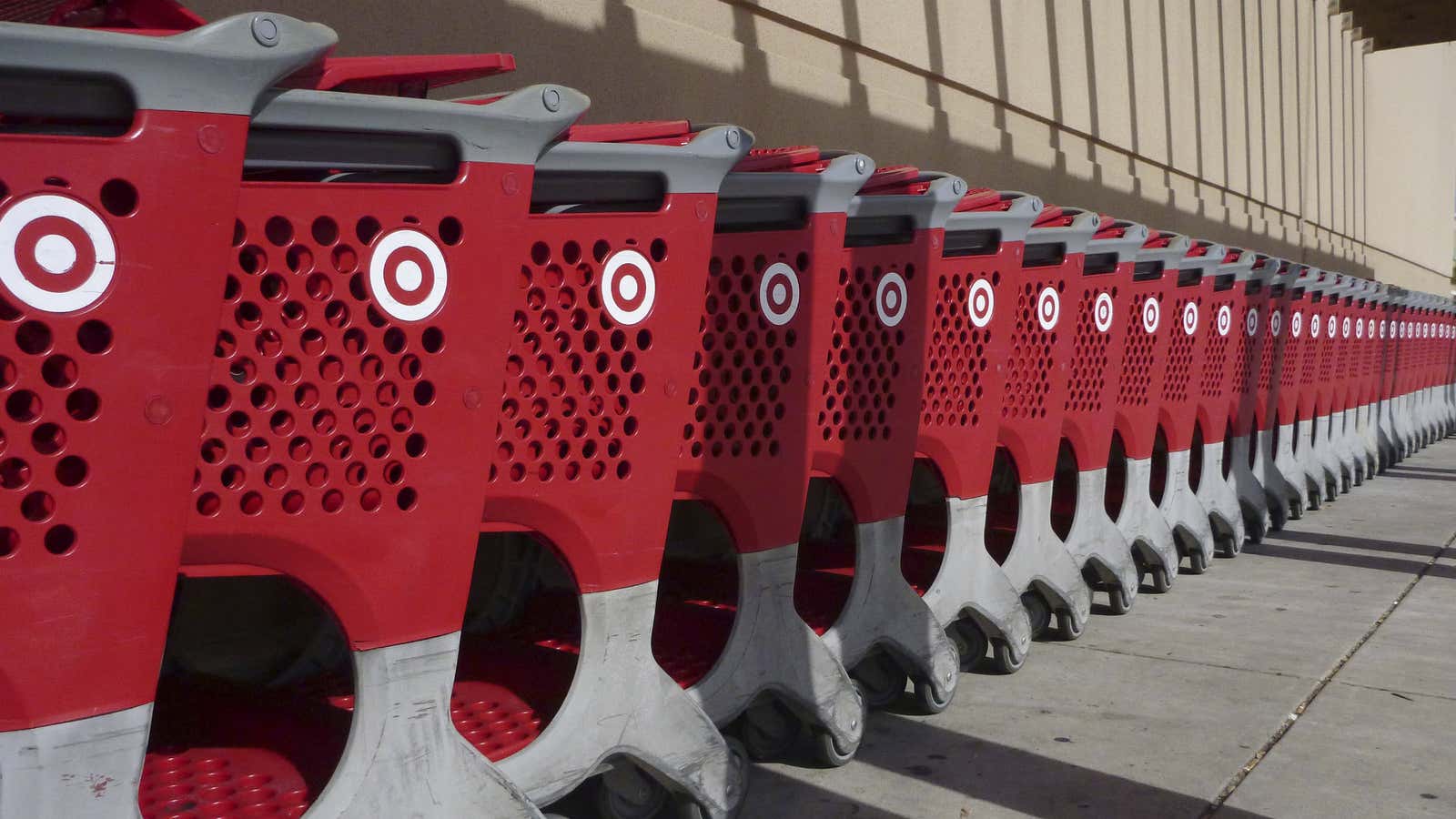 Plenty of carts were available at Target during its fourth quarter.