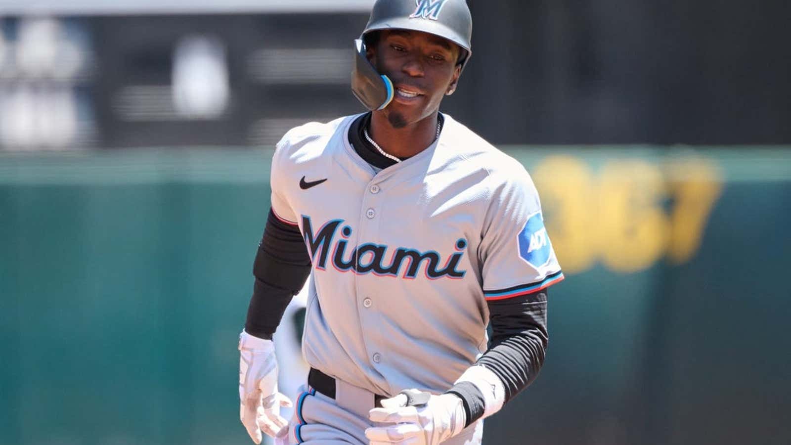 Image for Nick Gordon helps Marlins demolish A's to avoid sweep