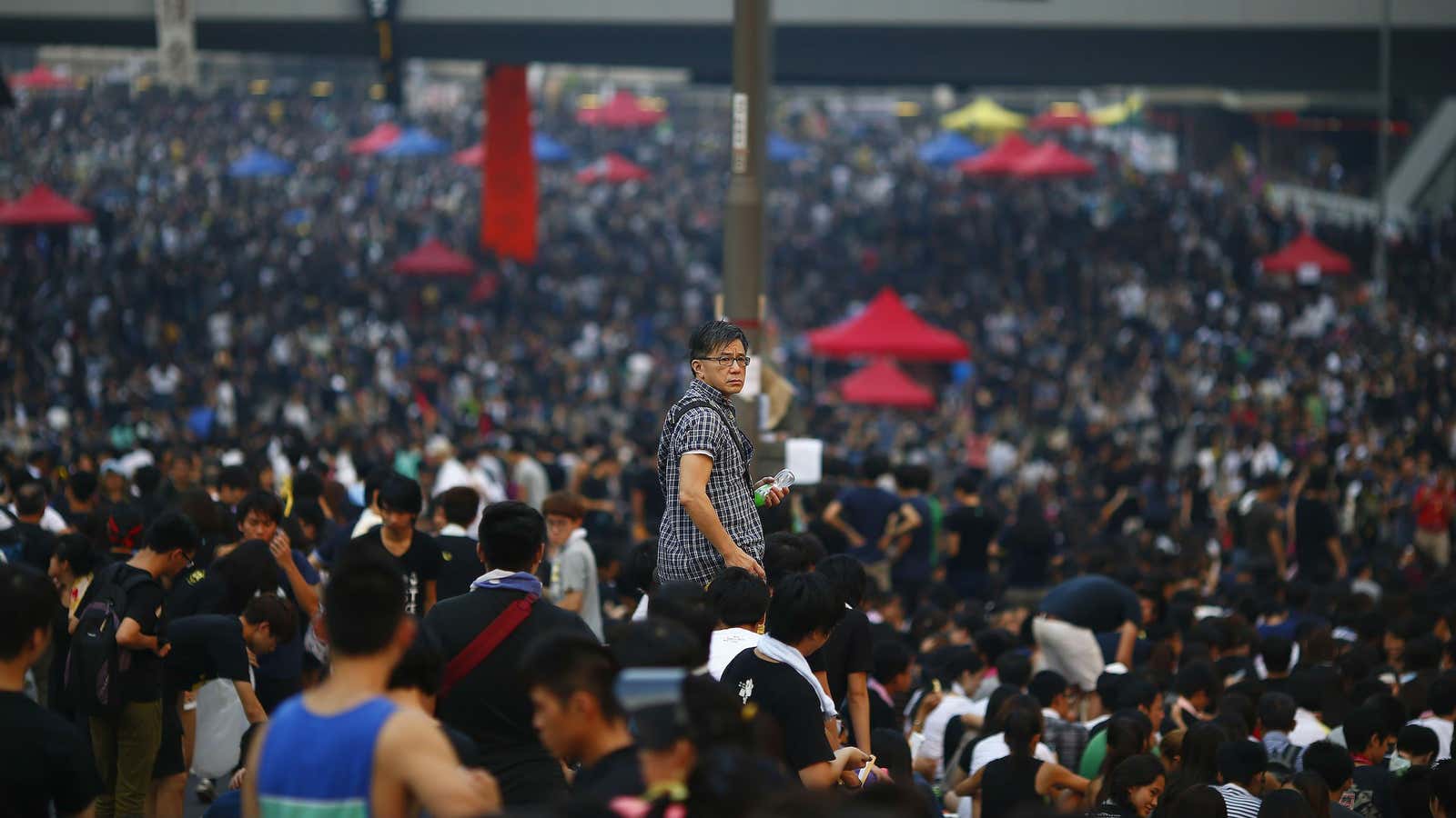 Protesters during the first week of protests in September.