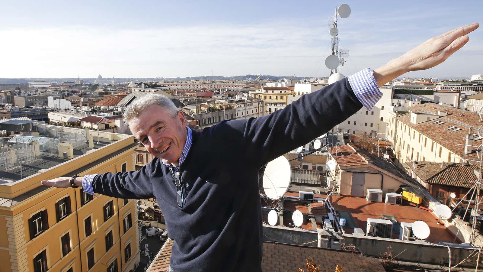 Michael O’Leary, Ryanair’s CEO, not flying so high today.