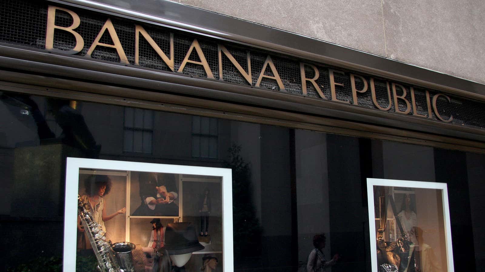 Banana Republic, peddler of blazers with tiny armholes.