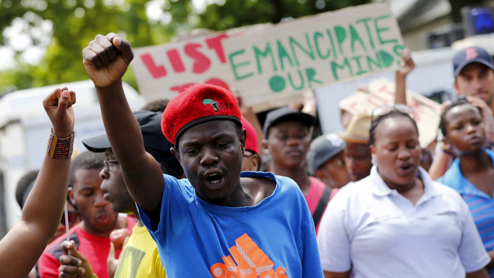 South African students protest over fees