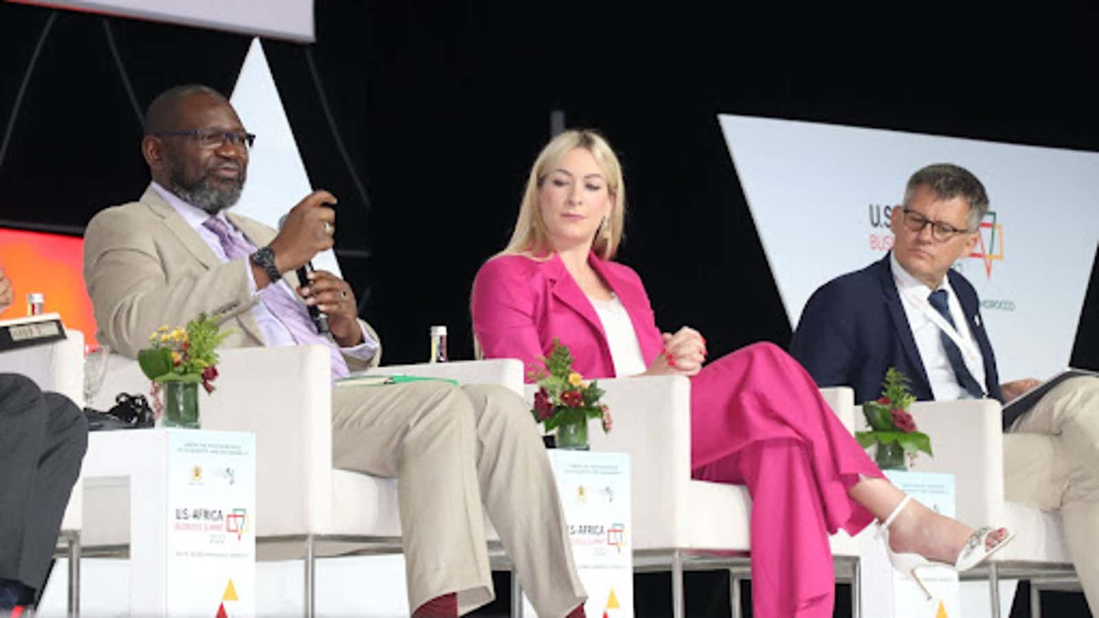 Acting director of the Africa Centers for Disease Control (CDC) speaks at a panel