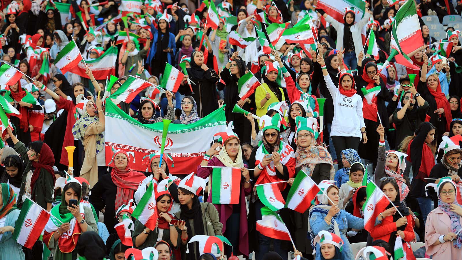 Photos Iranian Women At Fifa Football Match After Long Ban Lifted