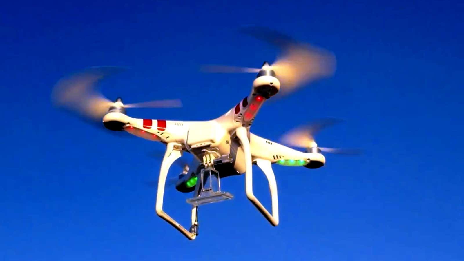 The Phantom UAV in flight.