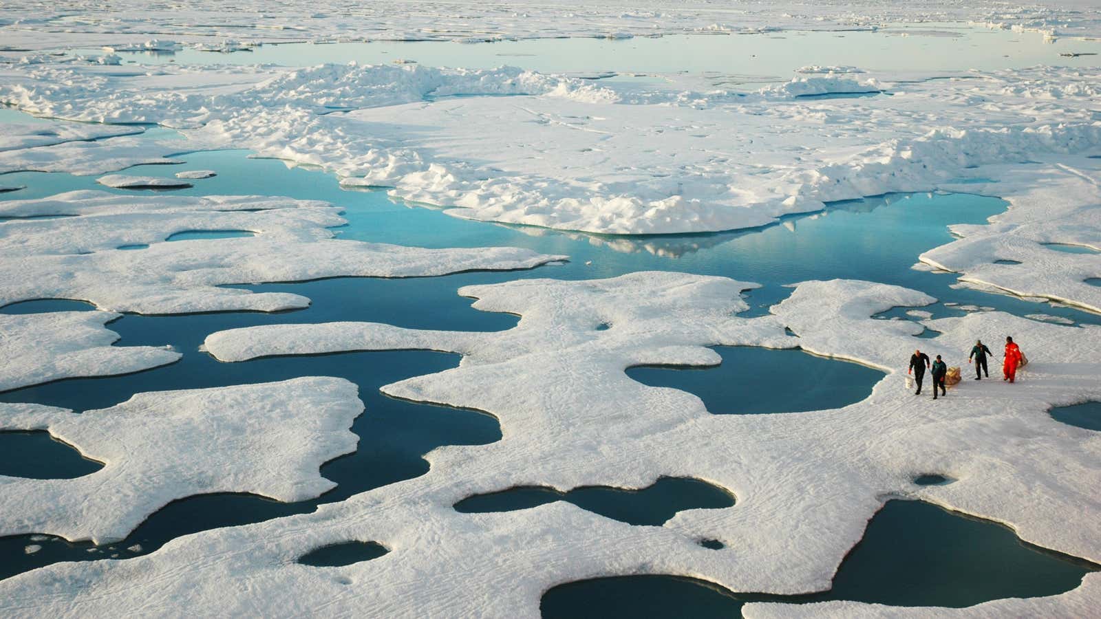 NOAA scientists explore the Arctic during a 2005 mission.