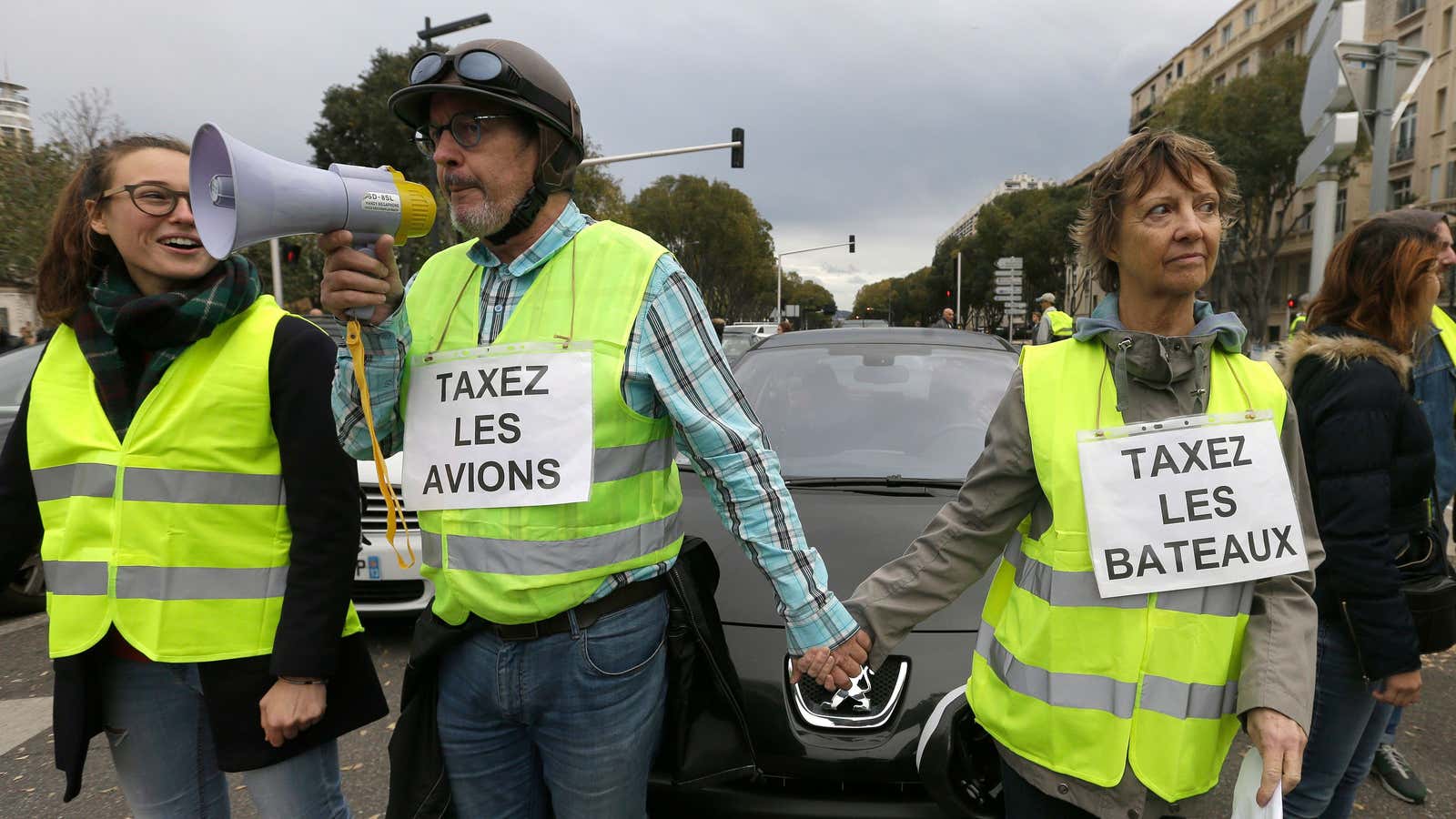 Protestors are blocking roads all over France.