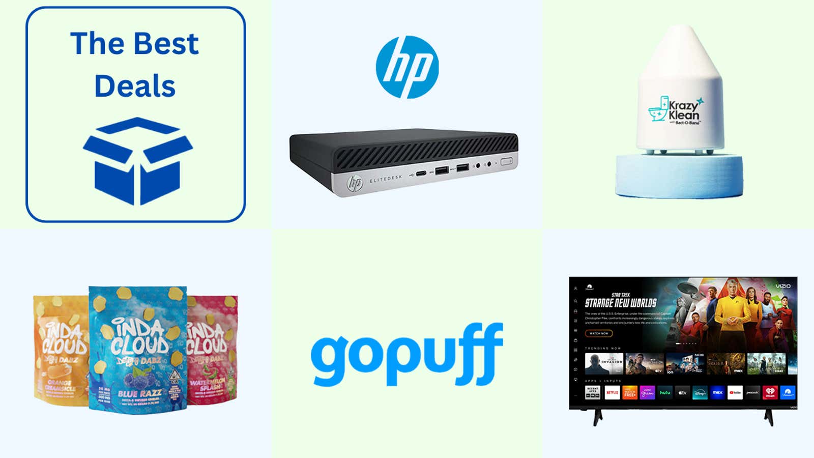 Image for Best Deals of the Day: HP, Vizio, Indacloud, GoPuff, Krazy Klean & More