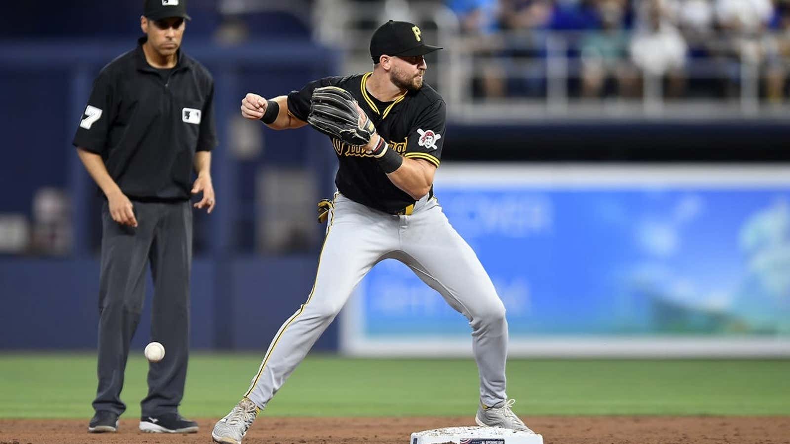 Image for Pirates outlast Marlins in 12 innings to kick off season