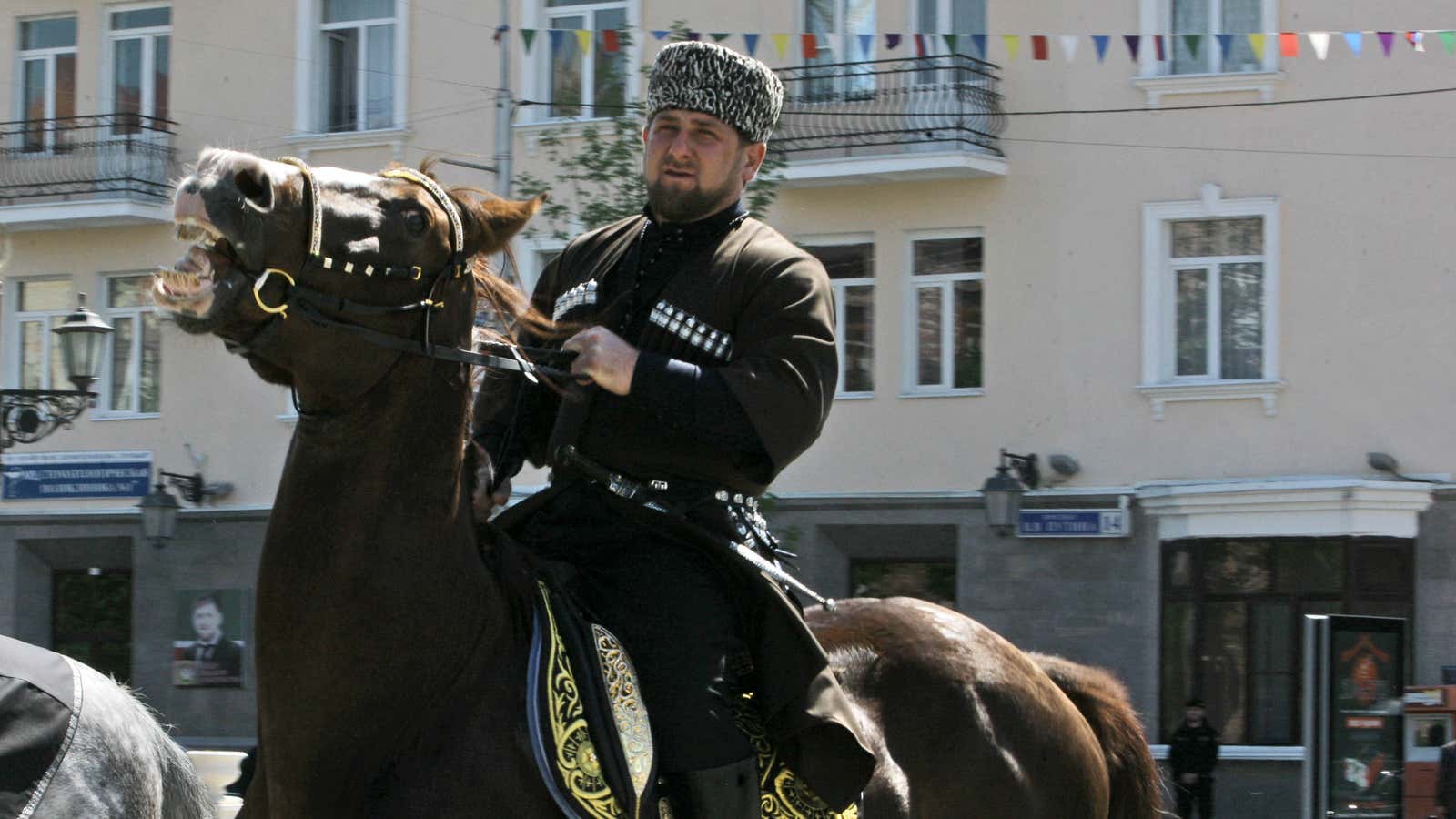 Kadyrov on his Bucephalus.