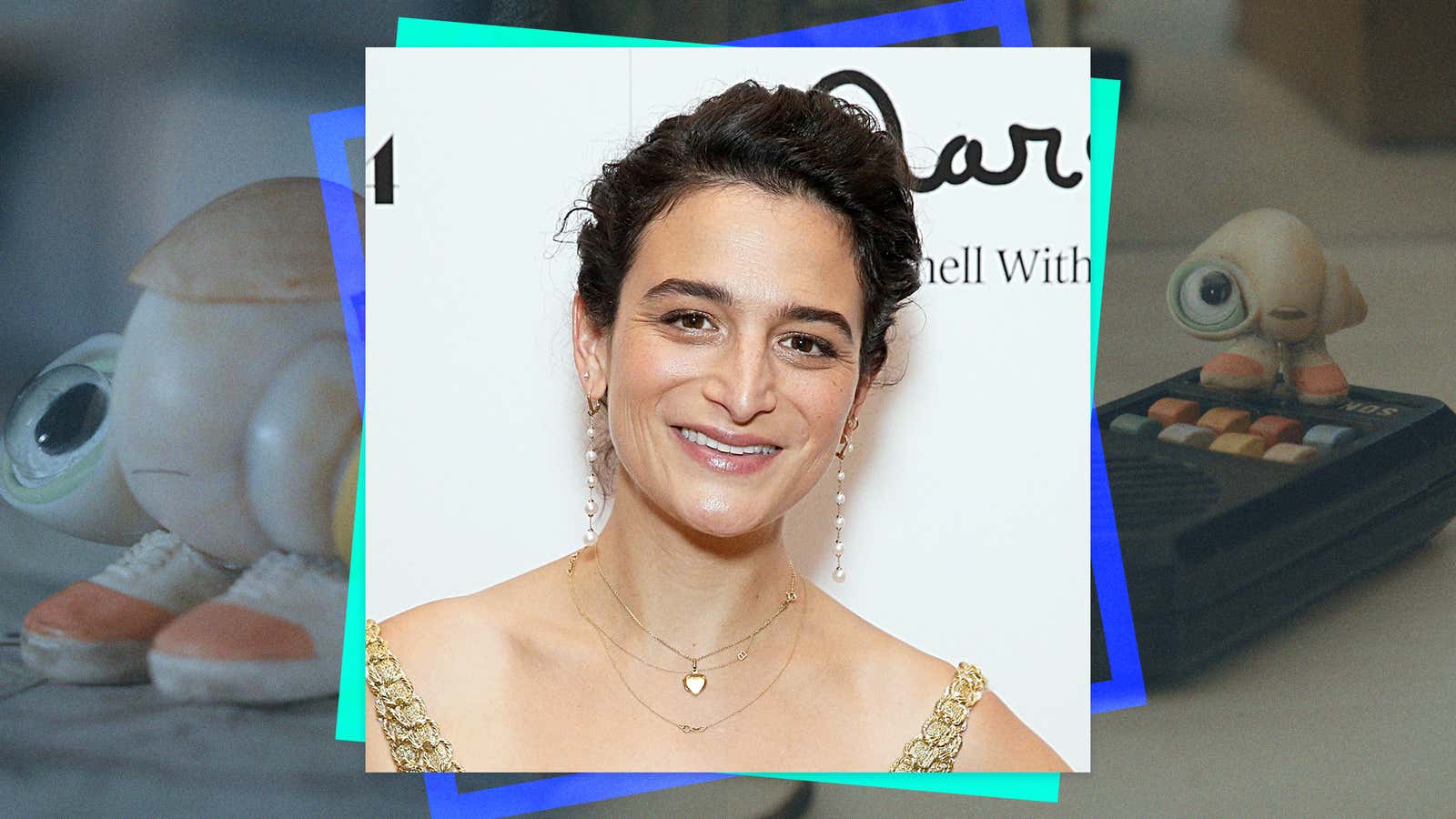 (From left to right): Marcel The Shell With Shoes On (Courtesy of A24), Jenny Slate (Dominik Bindl/Getty Images), Marcel The Shell With Shoes On (Courtesy of A24)