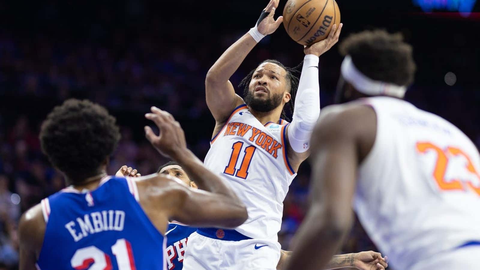 Image for Knicks hold off 76ers for series-clinching win
