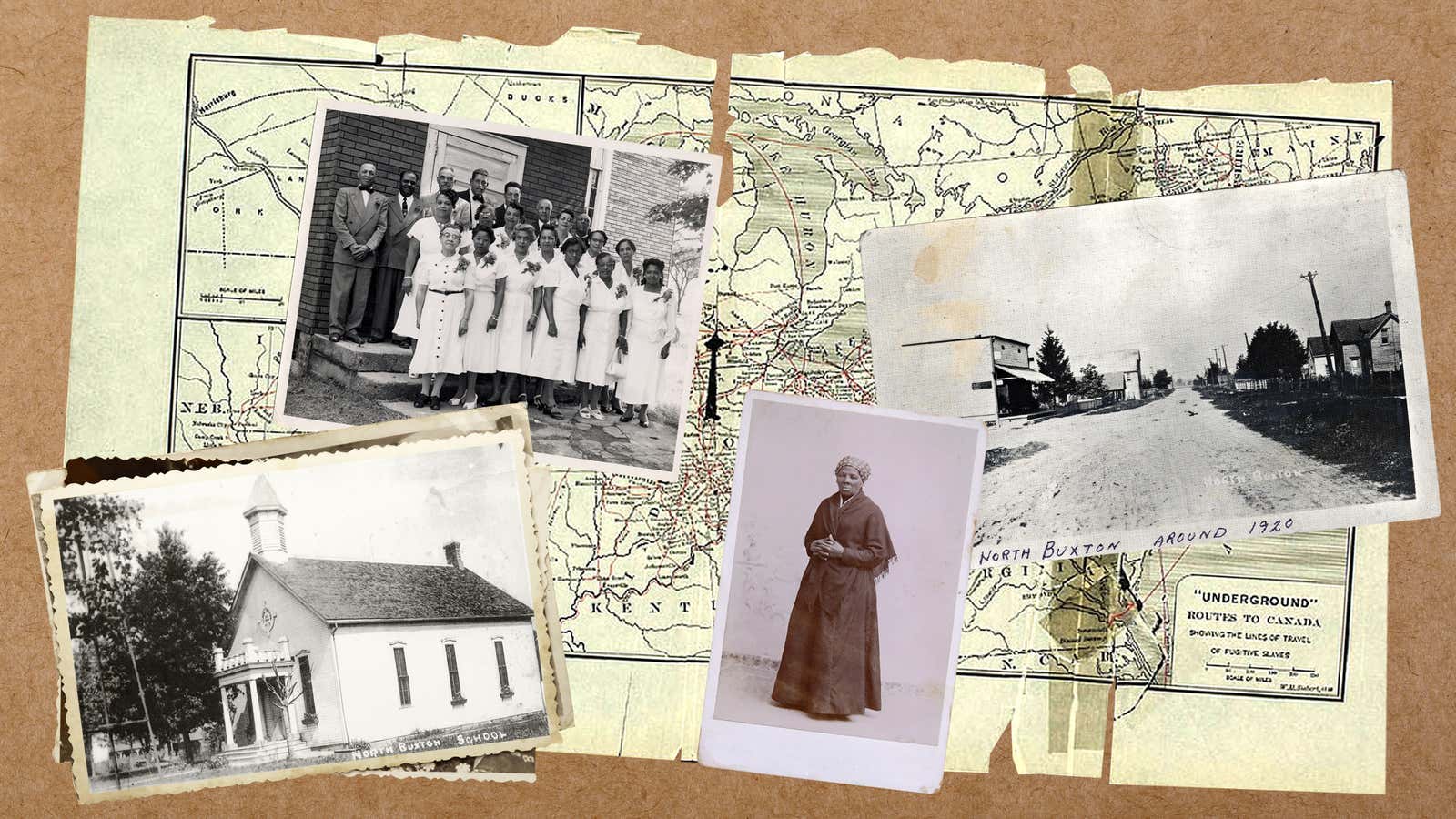 Photo Illustration by Elena Scotti/Splinter/GMG, photos via The Buxton National Historic Site &amp; Museum