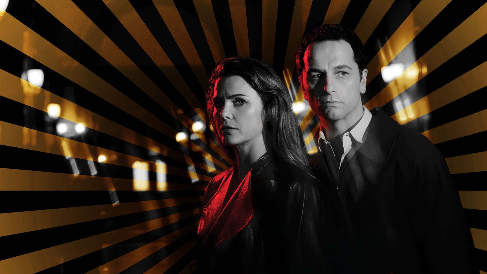 Keri Russell and Matthew Rhys play Philip and Elizabeth Jennings in The Americans.