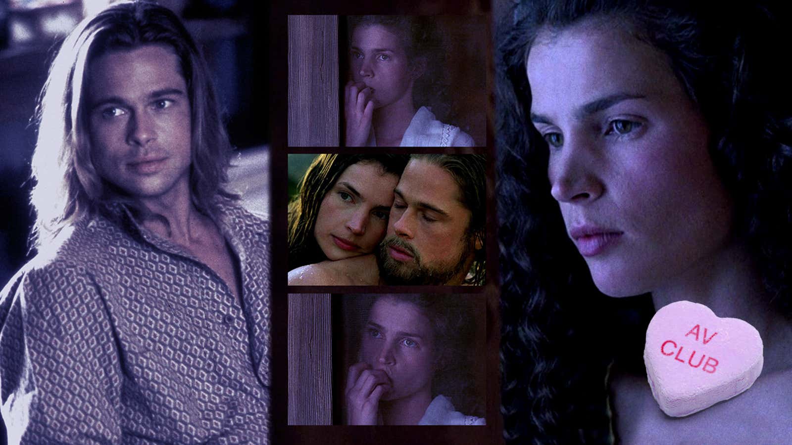 Brad Pitt and Julia Ormond in Legends Of The Fall (Photos: Far left, Liaison/Getty Images; all others, screenshots)
