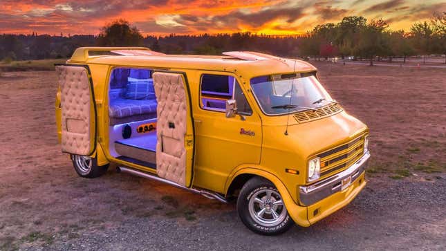 Image for article titled 2021 Staff Pick: This 1977 Dodge Tradesman Sex Van Is The Greatest Vehicle For Sale On The Internet Right Now