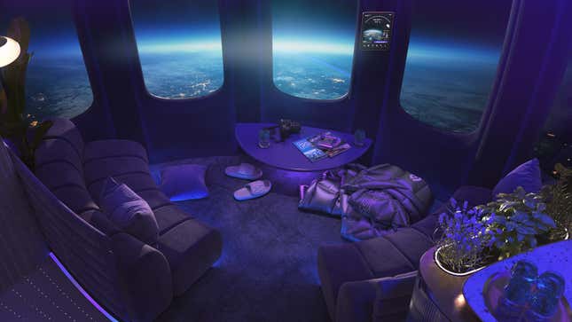Spacecraft Neptune will feature large windows and a cozy interior. 