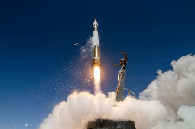 The Electron rocket took off from Rocket Lab’s launch pad A at 10:49 a.m. New Zealand time.