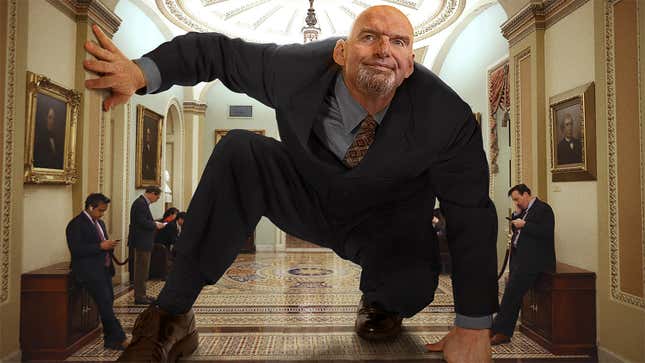 Image for article titled Fetterman Struggling To Adapt To Size Of Capitol Building