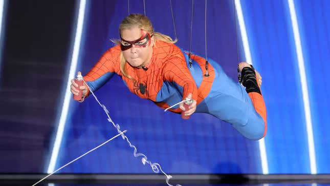 Amy Schumer as Spider-Man at the 2022 Oscars