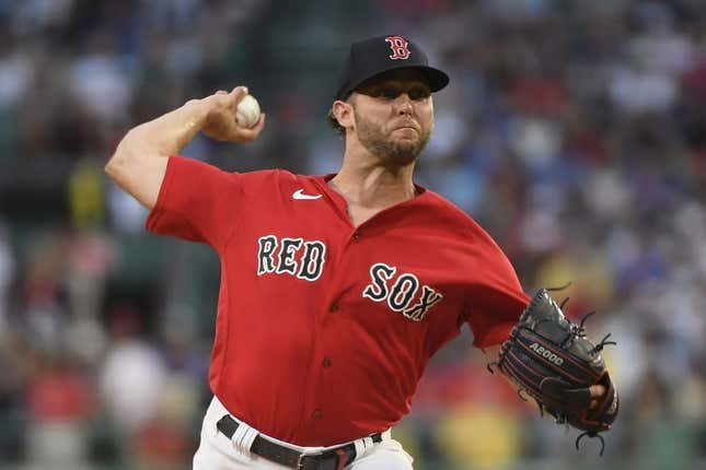 Jul 21, 2023; Boston, Massachusetts, USA;  Boston Red Sox starting pitcher Kutter Crawford (50) pitches during the first inning against the New York Mets at Fenway Park.