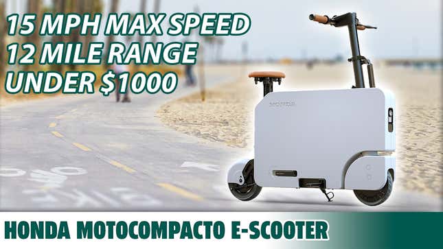 Honda’s Motocompacto Is The Ultra Portable E-Scooter That Can Fit Just About Anywhere