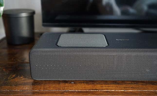 Detalle de los altavoces de la barra de sonido Sony HT-A5000