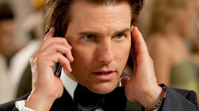 Tom Cruise on the phone.