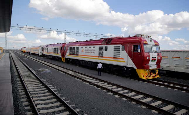 The Nairobi station of the Standard Gauge Railway line, which has been constructed by the China Road and Bridge Corporation, and financed by the Chinese government.