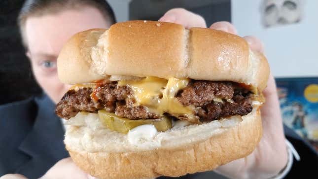 hand holding mrbeast burger