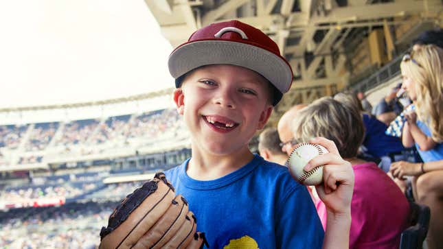 Image for article titled Child Snatches Foul Ball Away From Adult Who Could’ve Really Used The Win
