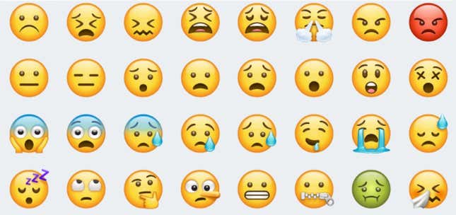 Algunos emojis en WhatsApp.