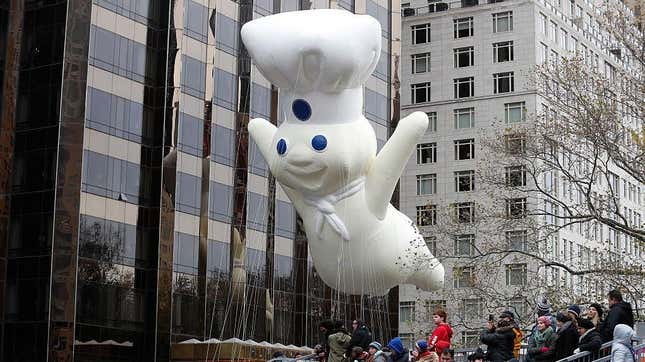 Pillsbury Doughboy float at Macy's Thanksgiving Day Parade