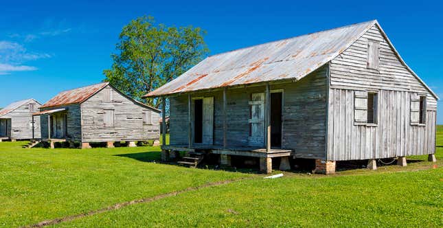 APRIL 27, 2019 - LOUISIANA, USA - Old Slave Cabins on St. Joseph Plantation, Vacherie, Louisiana
