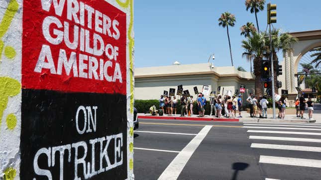 A WGA picket line