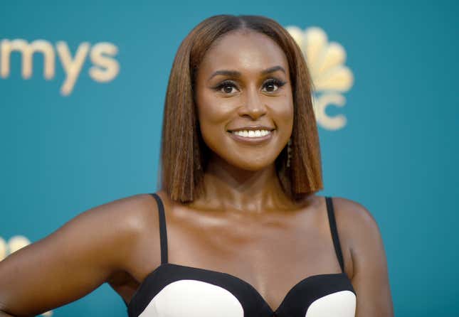 Issa Rae arrives at the 74th Primetime Emmy Awards on Monday, Sept. 12, 2022, at the Microsoft Theater in Los Angeles.