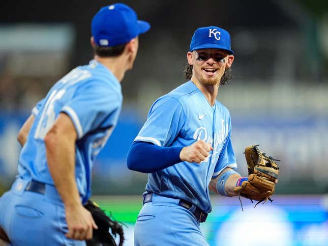 Andrew Knizner of the St. Louis Cardinals reacts after striking