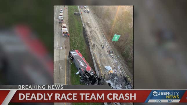 Image for article titled One Dead In Stock Car Hauler Crash
