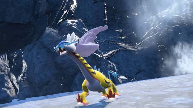 Raikou's Paradox form is seen in a mountain area.