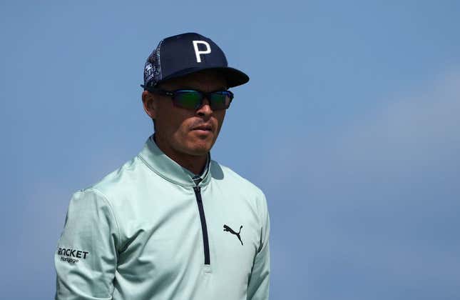 July 20, 2023; Hoylake, ENGLAND, GBR; Rickie Fowler looks on during the first round of The Open Championship golf tournament at Royal Liverpool.